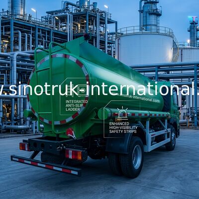 Sinotruk HOWO 8 CBM 4x2 ドライブタイプおよびユーロ III 排出基準を備えた容量石油タンクローリー