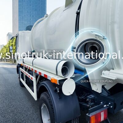 4x2 小型汚水吸引車 6CBM 容量 160HP 8.00R20 スチールタイヤ