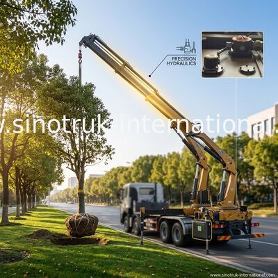 HOWO 8X4の貨物トラックのシャーシを使用するSINOTRUKの容器の側面の積込み機