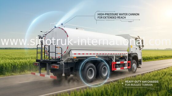 Sinotruk Howoのスプリンクラーの給水車10-25CBM 6 x 4ユーロ2