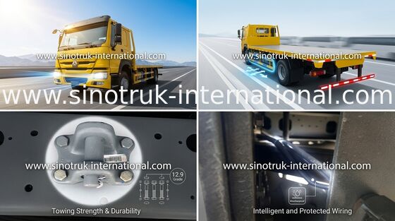 SINOTRUK HOWO ZZ1257S4641W 371HPの平床式トレーラーの貨物トラック