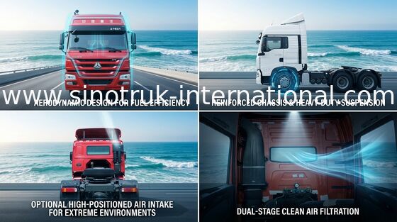 トラクターのトラック SINOTRUK HOWO LHD 4X2 Euro2 380HP ZZ4187S3511V