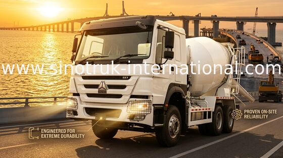 高馬力 400HP HOWO ミキサートラック 6-12CBM LHD 6×4 10輪