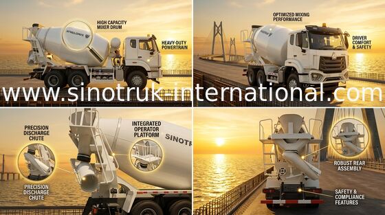 SINOTRUK HOWOのトラックミキサのトラック6×4 RHD ZZ1257V324JB1R