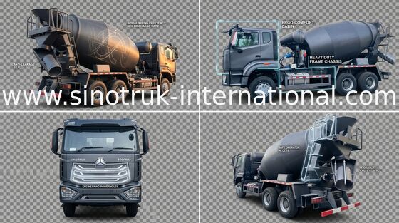 シノトルク ホウ N7 コンクリートミキサー トラック 6-10CBM 6 X 4 ユーロ 2 380HP