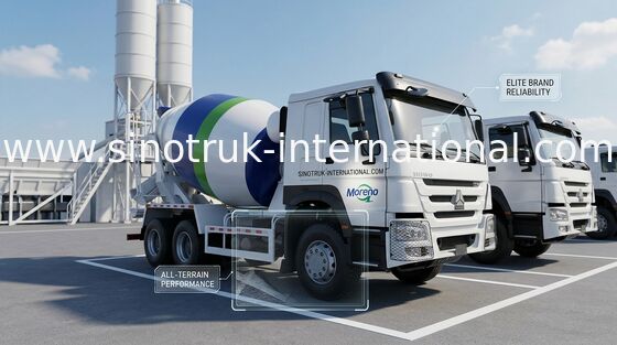 HOWO SINOTRUKのトラックミキサのトラック371HPの白いユーロII ZZ1257N3841W