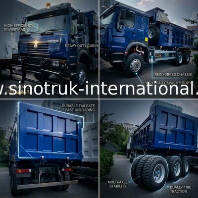 SINOTRUK HOWO ゴーストフェイス ダンプトラック LHD 6×4 371HP 20CBM
