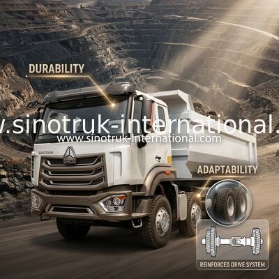 鉱山のためのHOWO N7 LHD 12wheels 8X4 400HPのダンプ トラック