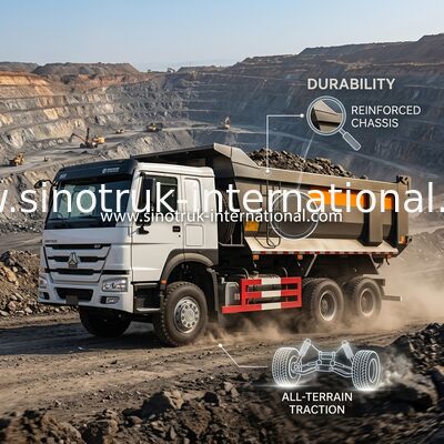 SINOTRUK HOWOの頑丈な採鉱のダンプ トラックLHD 6x4