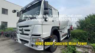 SINOTRUK HOWO 6x4 コンクリート ミキサー トラック 400HP パワー