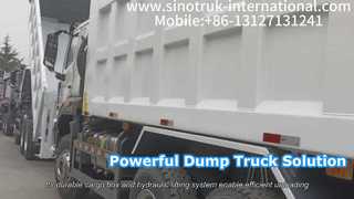 Sinotruk Howo ダンプ トラックがプロジェクトに電力を供給